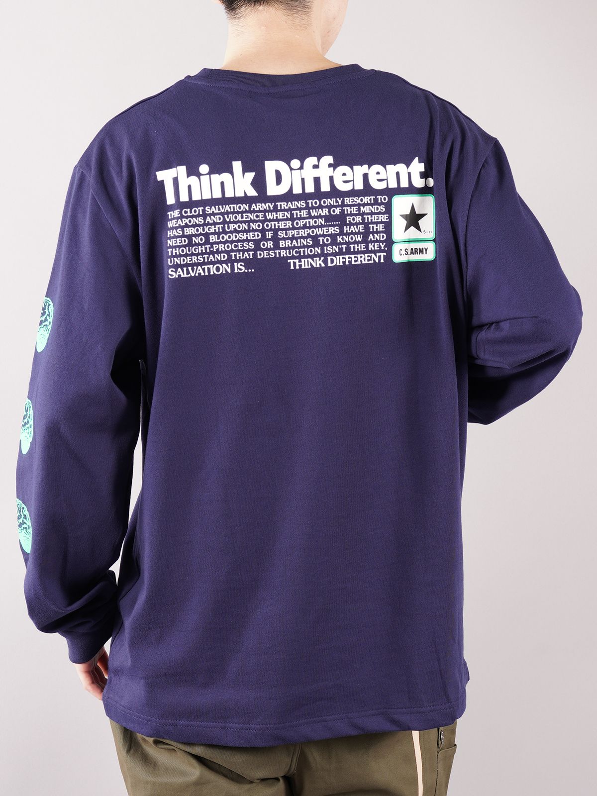 【ラスト1点】 BRAIN L/S TEE / ブレイン ロングスリーブ Tシャツ (ネイビー)