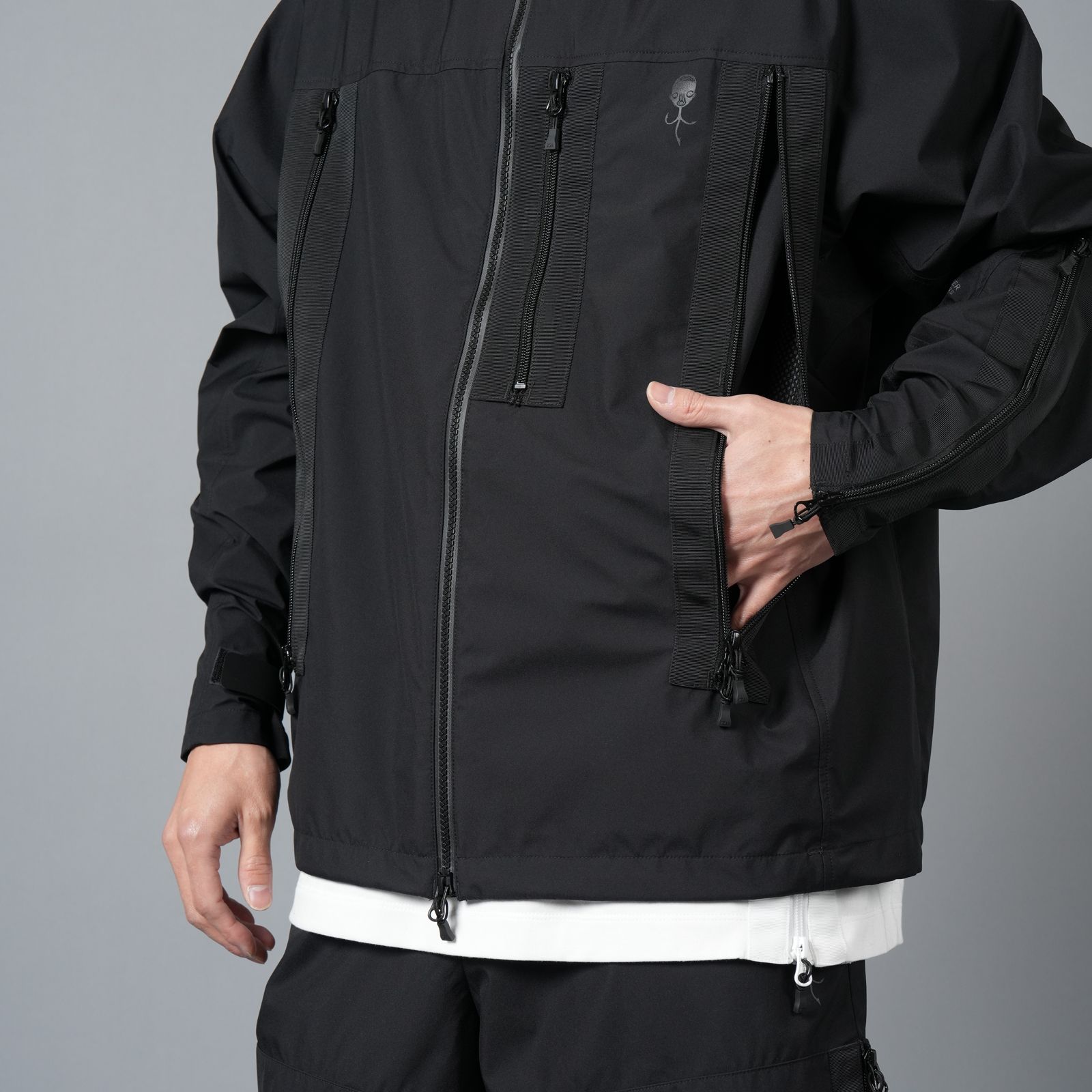 【限定】WINDSTOPPER BY GORE-TEX LABS 30DY/TR2 3L SHIRT BLOUSON / ゴアテックス ラボ スリーレイヤー / シャツ ブルゾン [防水・防風] (ブラック)