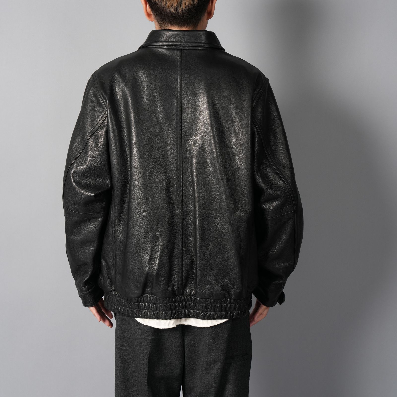 【ラスト1点】Murdoc Leather Jacket / マードックレザージャケット(ホワイト/ブラック)