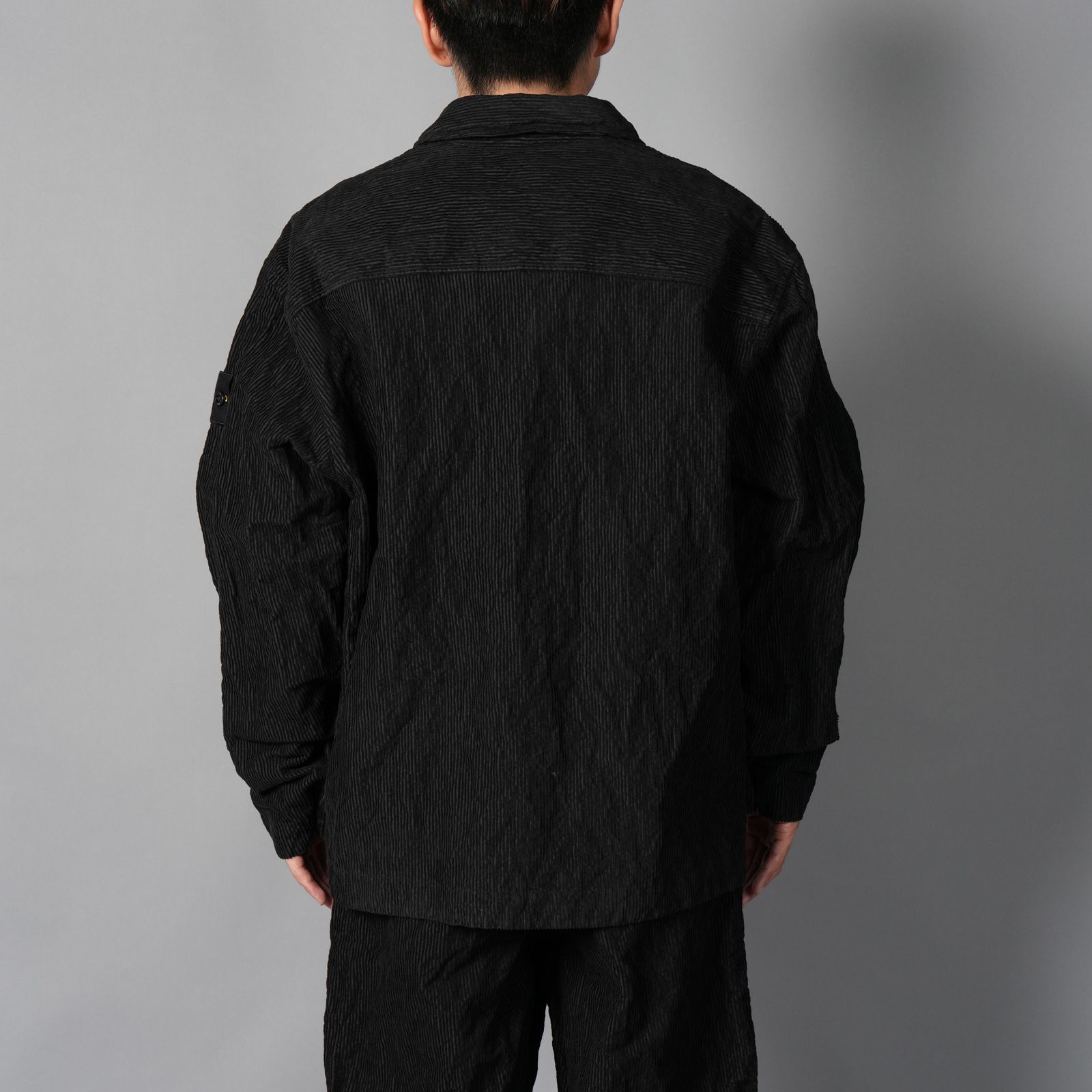 1200020 / WRINKLED CORDUROY 500-TC / オーバーシャツ・コーデュロイシャツ (ブラック)