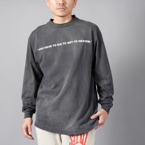 【ラスト1点】[2月10日(土)10時発売!!] SM-YS8-0000-016 / LS  TEE / SAINT CLUB / BLACK / カットソー・ロンT  (ブラック)