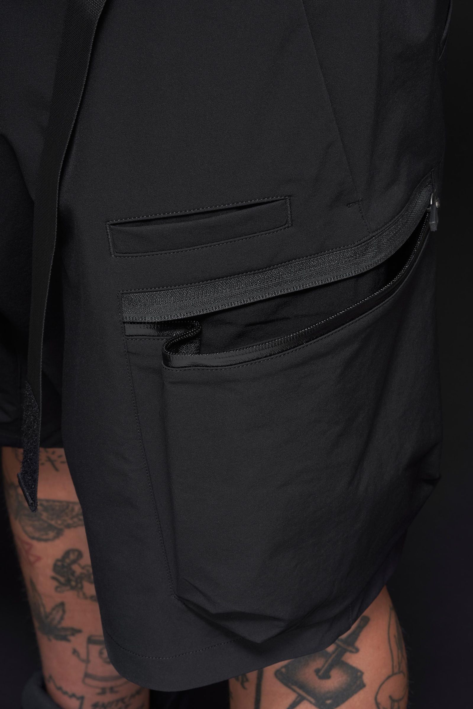 【ラスト1点】SP57-DS / schoeller® Dryskin™ Cargo Short Pant / カーゴショートパンツ / パンツ [Wide Fit] (ブラック)