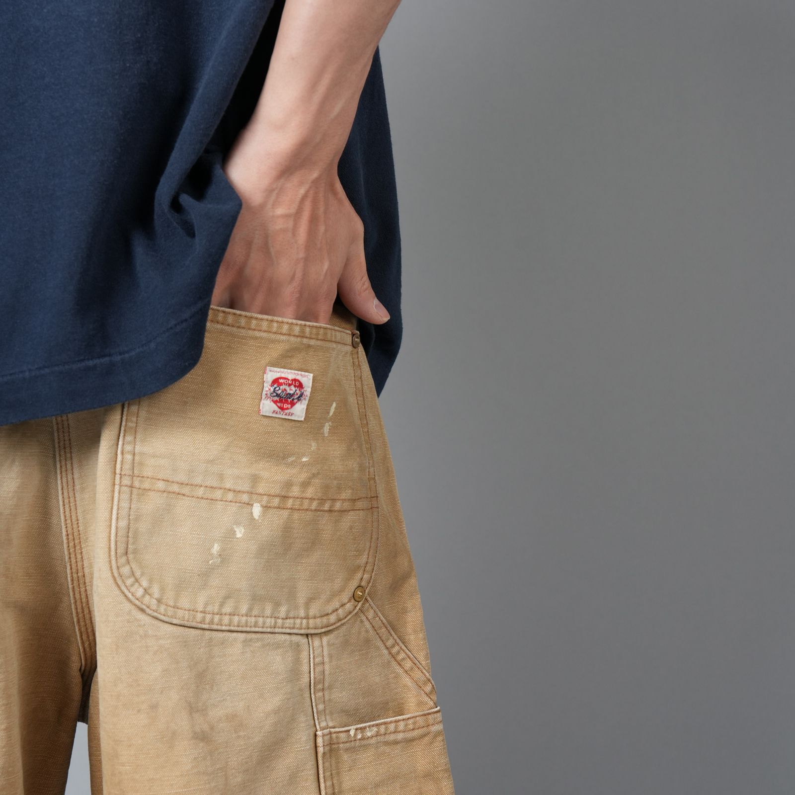 【ラスト1点】SM-HR8-0000-072 / DOUBLE KNEE SHORTS / BEIGE / ダブルニーショーツ (ベージュ)