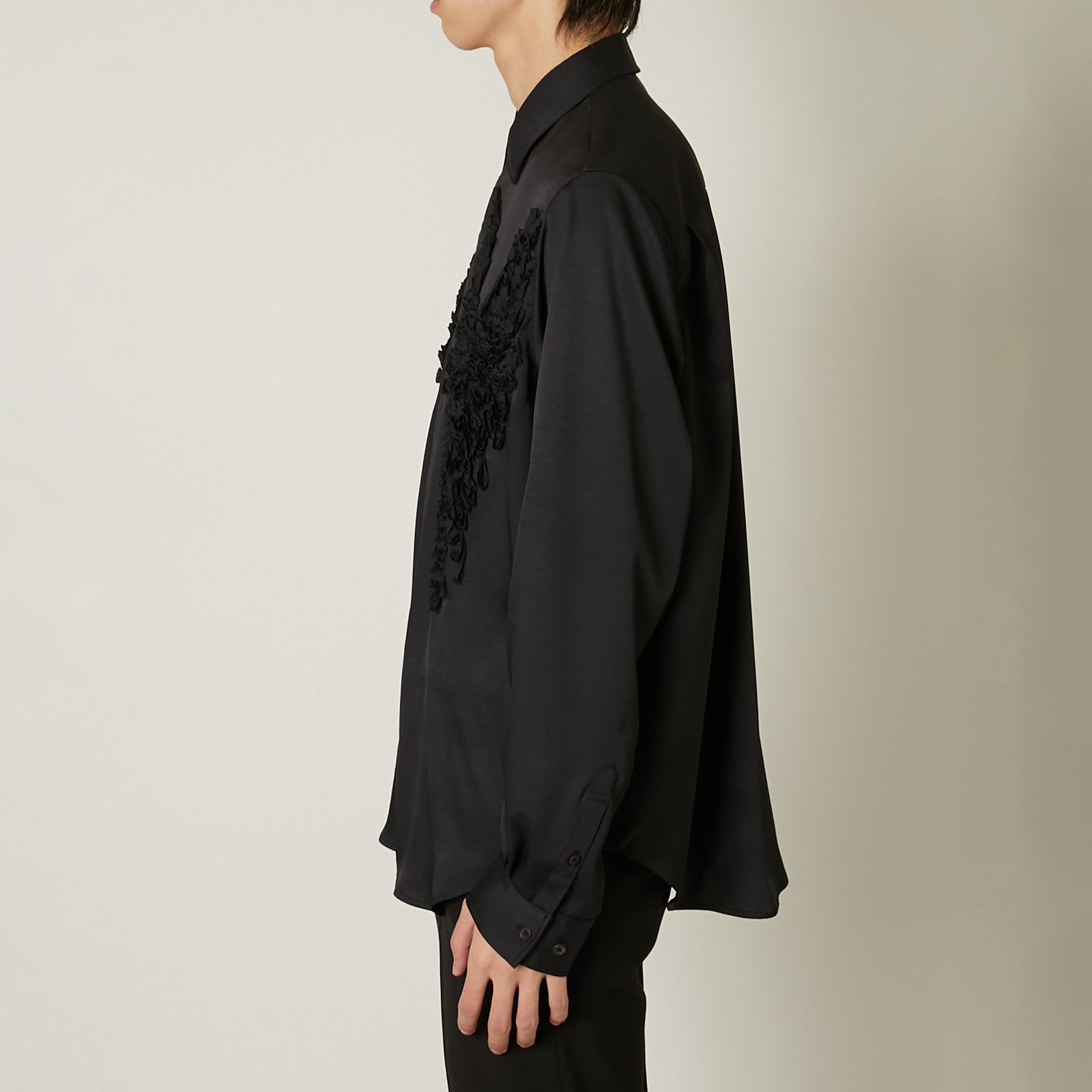 【ラスト1点】BIRD EMBROIDERY SHIRTS / バード エンブロイダリー シャツ (ブラック)