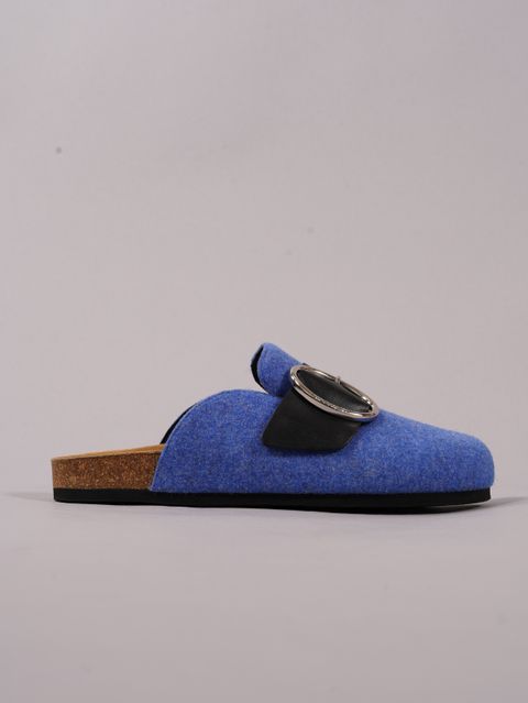 FELT LOAFER / フェルト ローファー サンダル (ブルー)