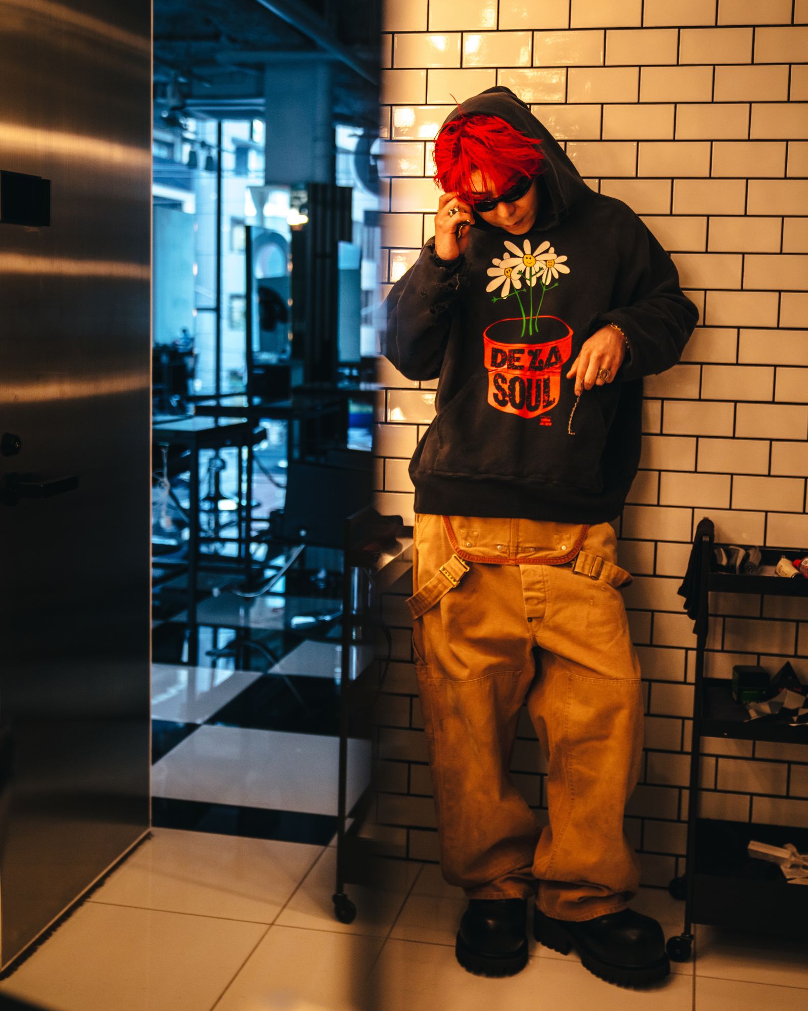 【コラボ】SM-HR1-0000-C19 / DLS_HOODIE / DE LA SOUL / BLACK / パーカー・フーディー (ブラック)