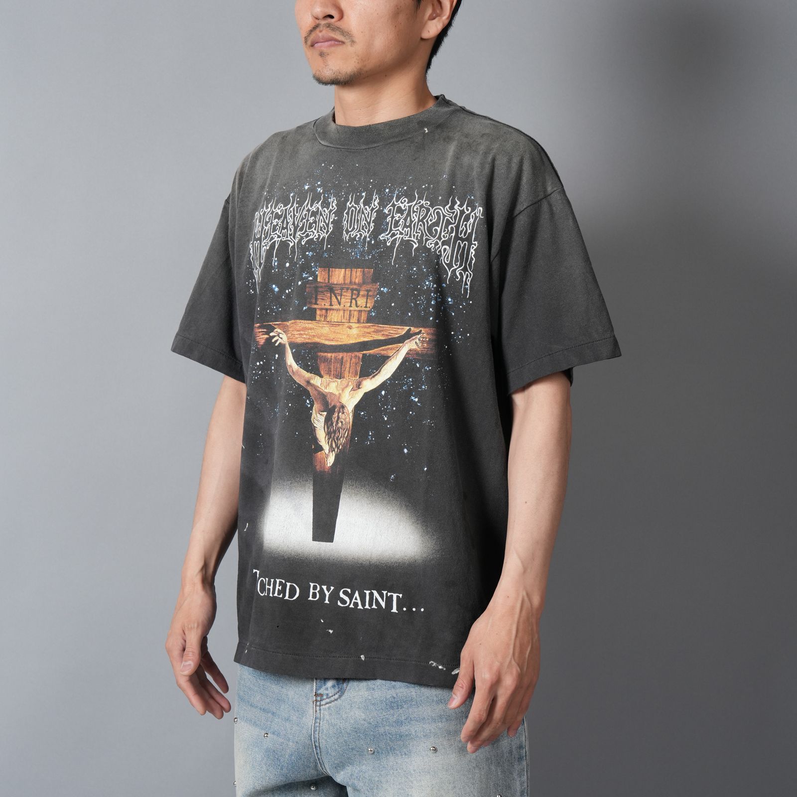 【ラスト1点】SM-MK8-0000-002 / SS T-SHIRT / JESUS / BLACK / Tシャツ (ブラック)