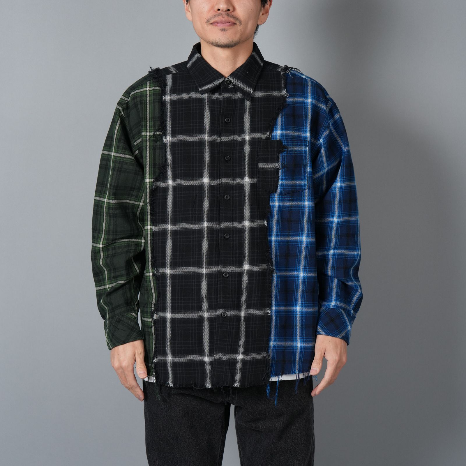 Patchwork Shirt / パッチワークシャツ / ネルシャツ  (マルチ)