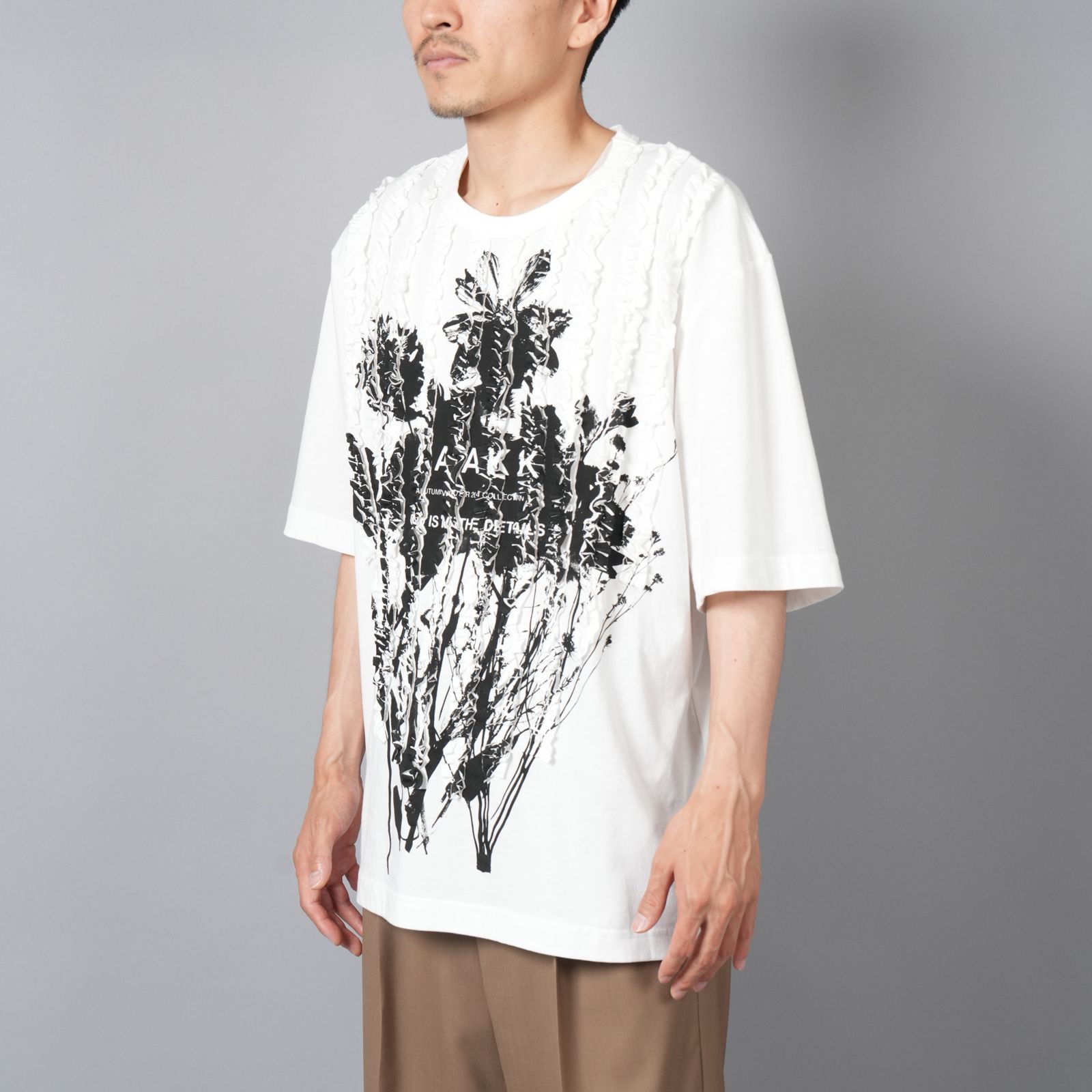 良品✨TAAKK✨ターク 24秋冬モデル ラッフルプリントジャージー