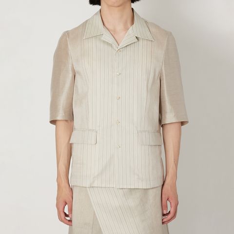 [予約商品] Short Sleeve Shirt Jacket  / シュートスリーブシャツジャケット (ベージュ)