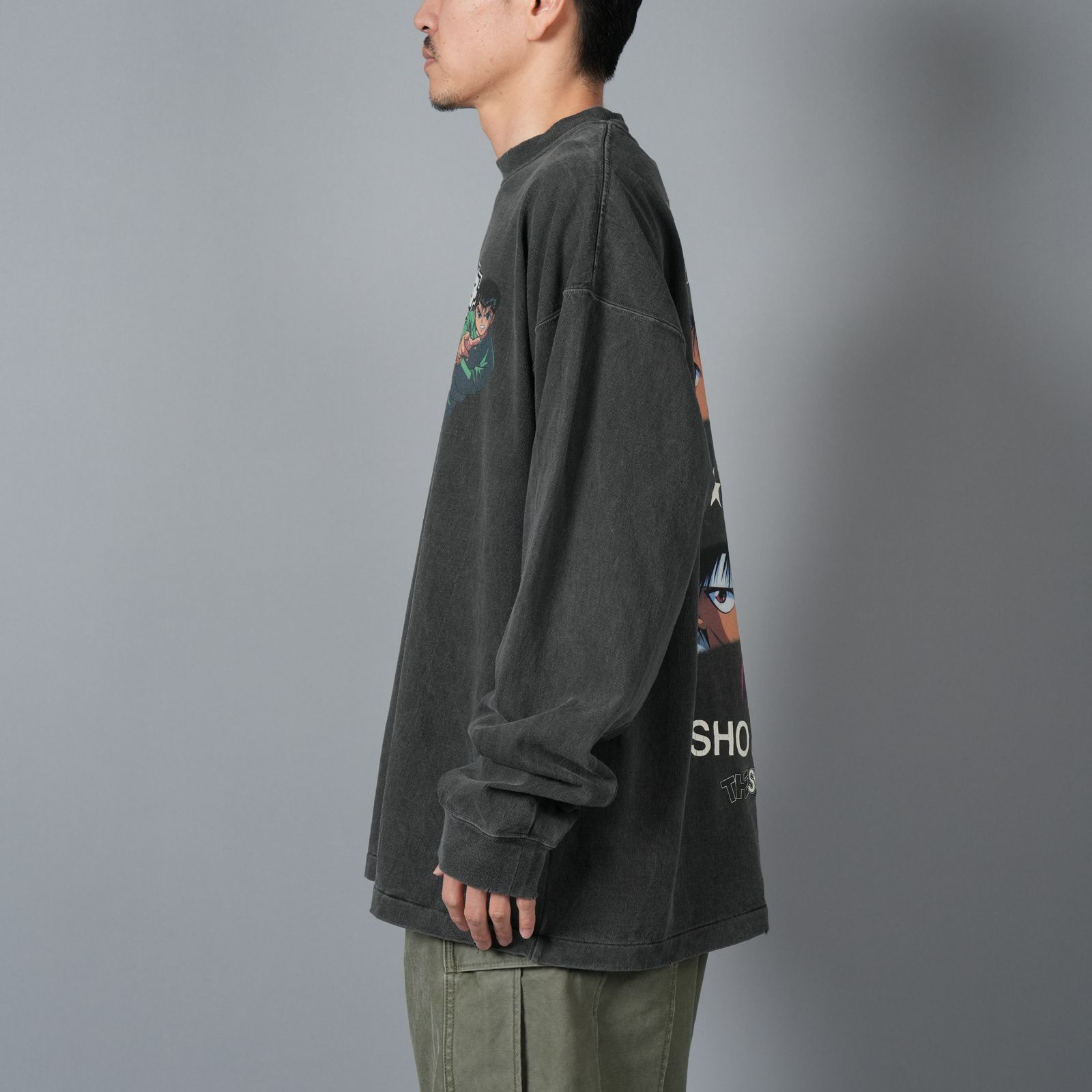 [幽遊白書]  TYUM24AM008 / L/S T-Shirt (YUSUKE/KUWABARA/HIEI /KURAMA)  / ロンT・カットソー (ブラック)