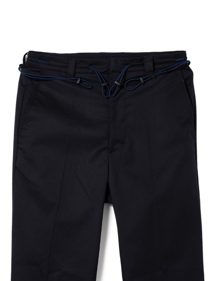 【ラスト1点】WATER REPELLENT WOOL STRETCH FLANNEL TAPERED SLACKS / スラックス (ネイビー)
