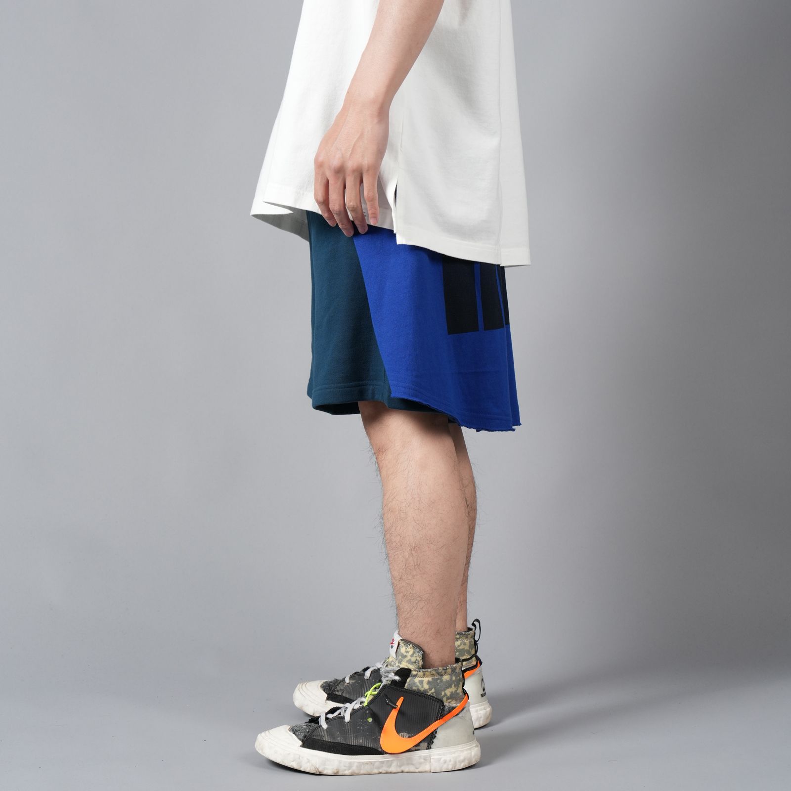 【ラスト1点】 BARS SWEAT SHORTS / セブンバー スウェットショーツ (ペトロル)