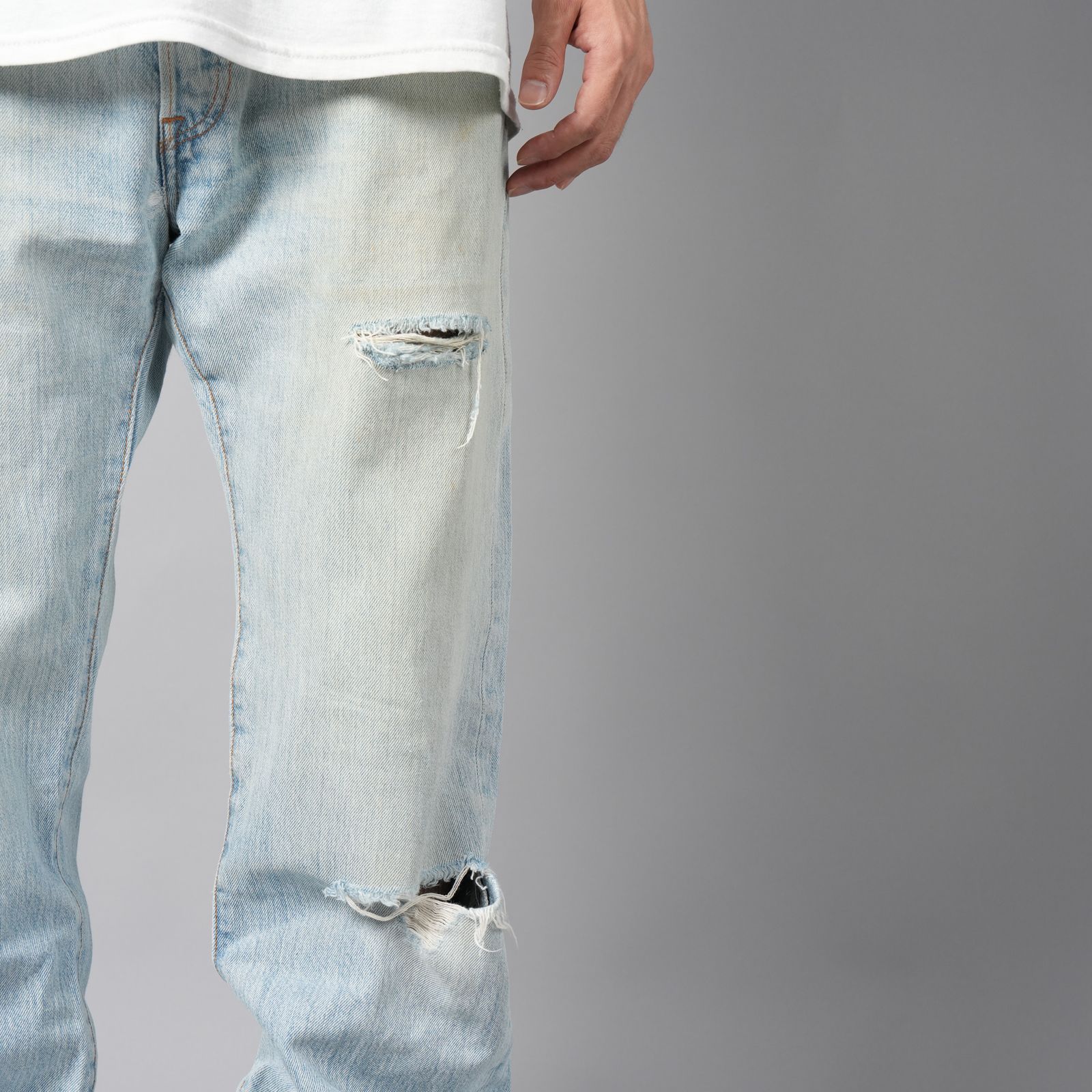BASICKS - BASICKS x Vintage Levi's Heart Pocket Damage Denim BASICKS - BASICKS x Vintage Levi's Heart Pocket Damage Denim
