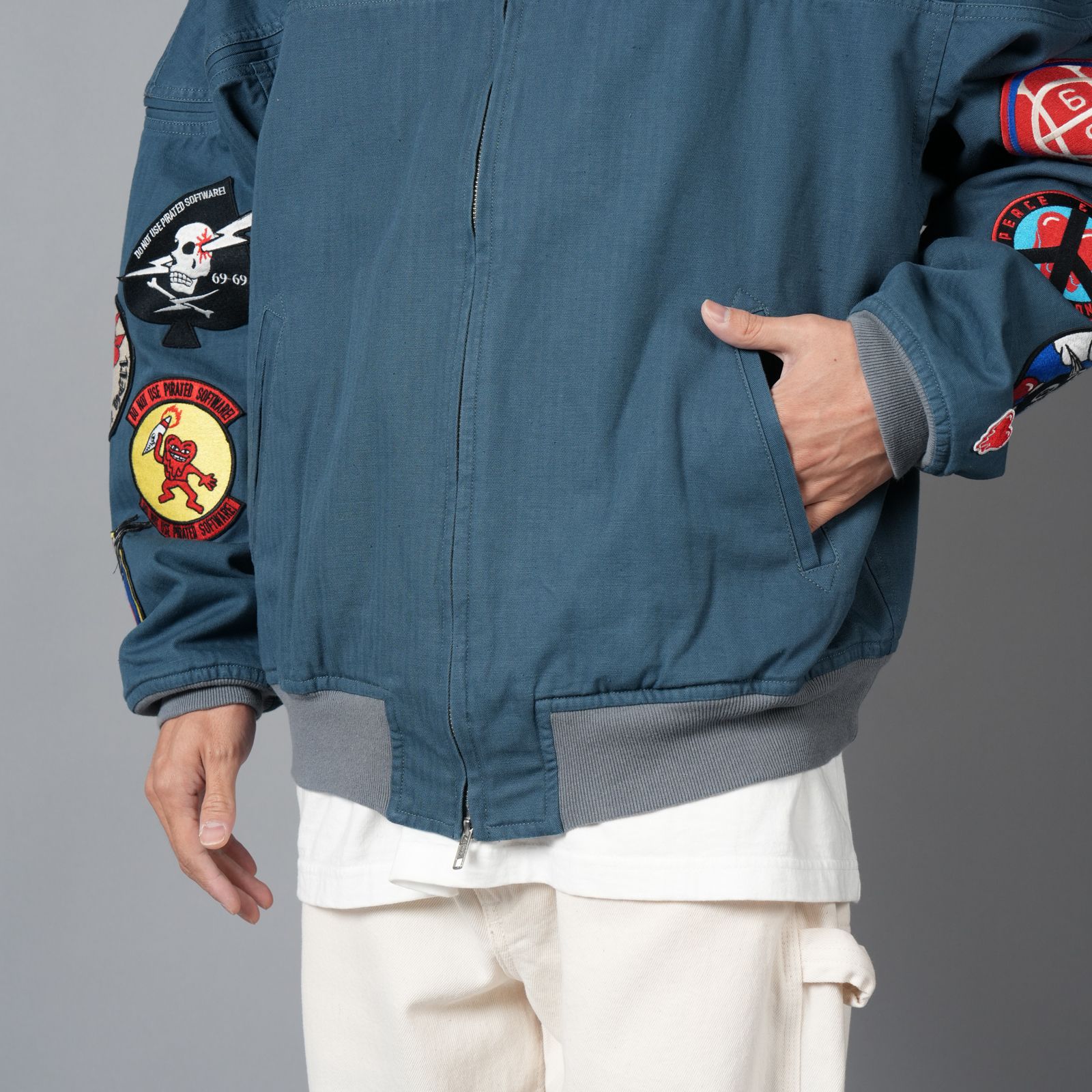 【ラスト1点】EU PATCH JACKET / パッチジャケット (ブルーグレー)