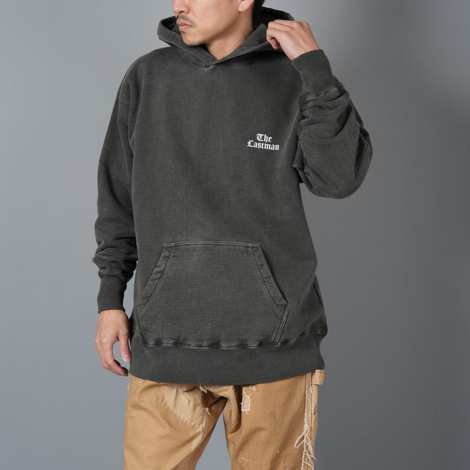 PRINTED HOODIE "TRUCKER" / プリント フーディー トラッカー / パーカー (ブラック)