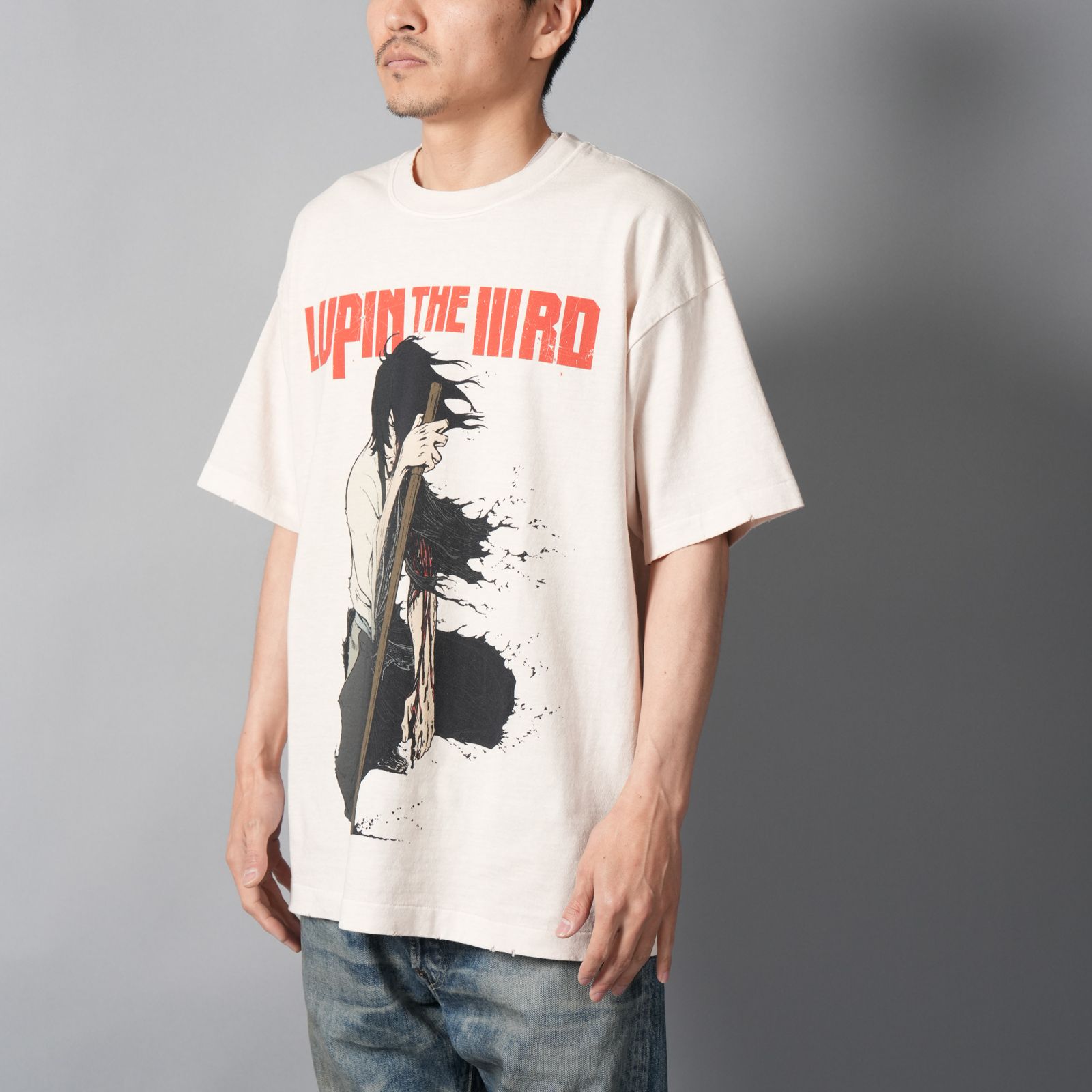 [LUPIN THE IIIRD]  S/S T-Shirt  (GOEMON)  / Tシャツ (ホワイト)