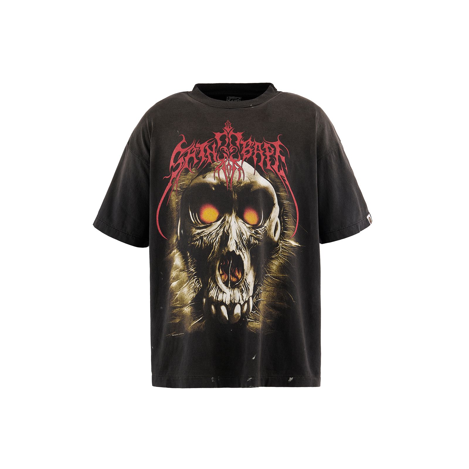 【コラボ】SM-HR1-0000-C37 / BAPE_SS TEE / SAINT BAPE / BLACK / Tシャツ (ブラック)
