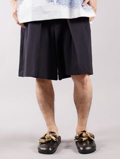 【ラスト1点】KNIT CULOTTES TROUSERS / ニットキュロット トラウザーパンツ / ネイビー / メンズ