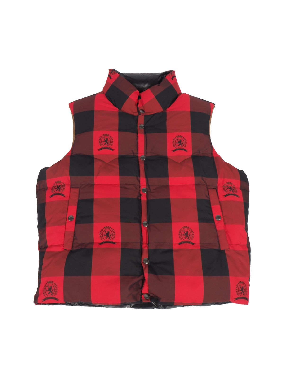 【ラスト1点】 HC Buffalo Check Reversible Adjustable Padded Vest / リバーシブル / ダウンベスト (ブラック)