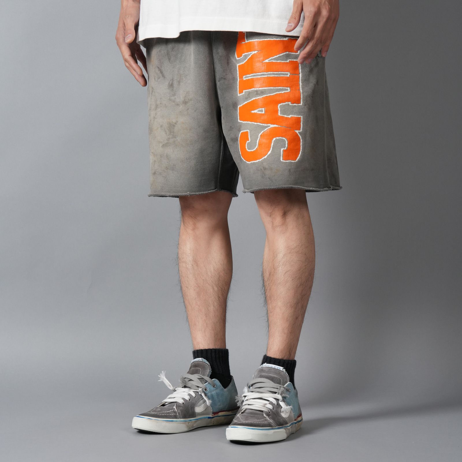 【残りわずか】SM-MK8-0000-069 / SWEAT SHORTS / SAINT / CHARCOAL / スウェットショーツ  (チャコール)