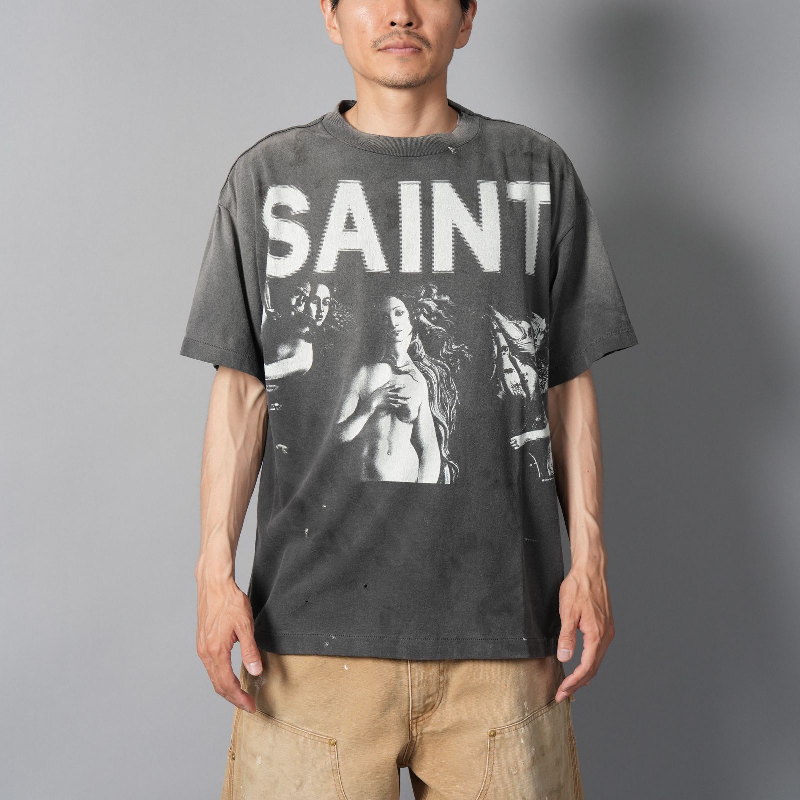★【限定】髭ミルク 望みTee フロントマリアスニーカープリントTシャツ ☆【限定】髭ミルク 望みTee フロントマリアスニーカープリントT