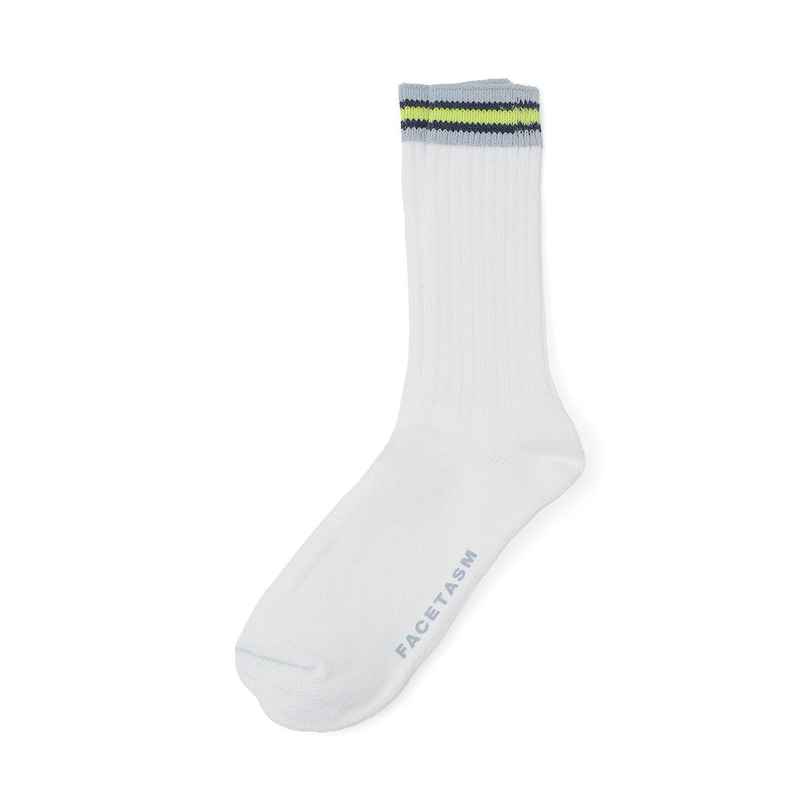 RIB SOCKS / リブソックス  (ホワイト/ティール)