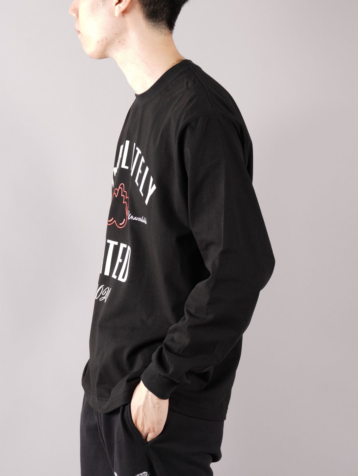 ラスト1点 / COMLETELY HATED L/S T / コンプリートリー ヘイテッド ロングスリーブT (ブラック)