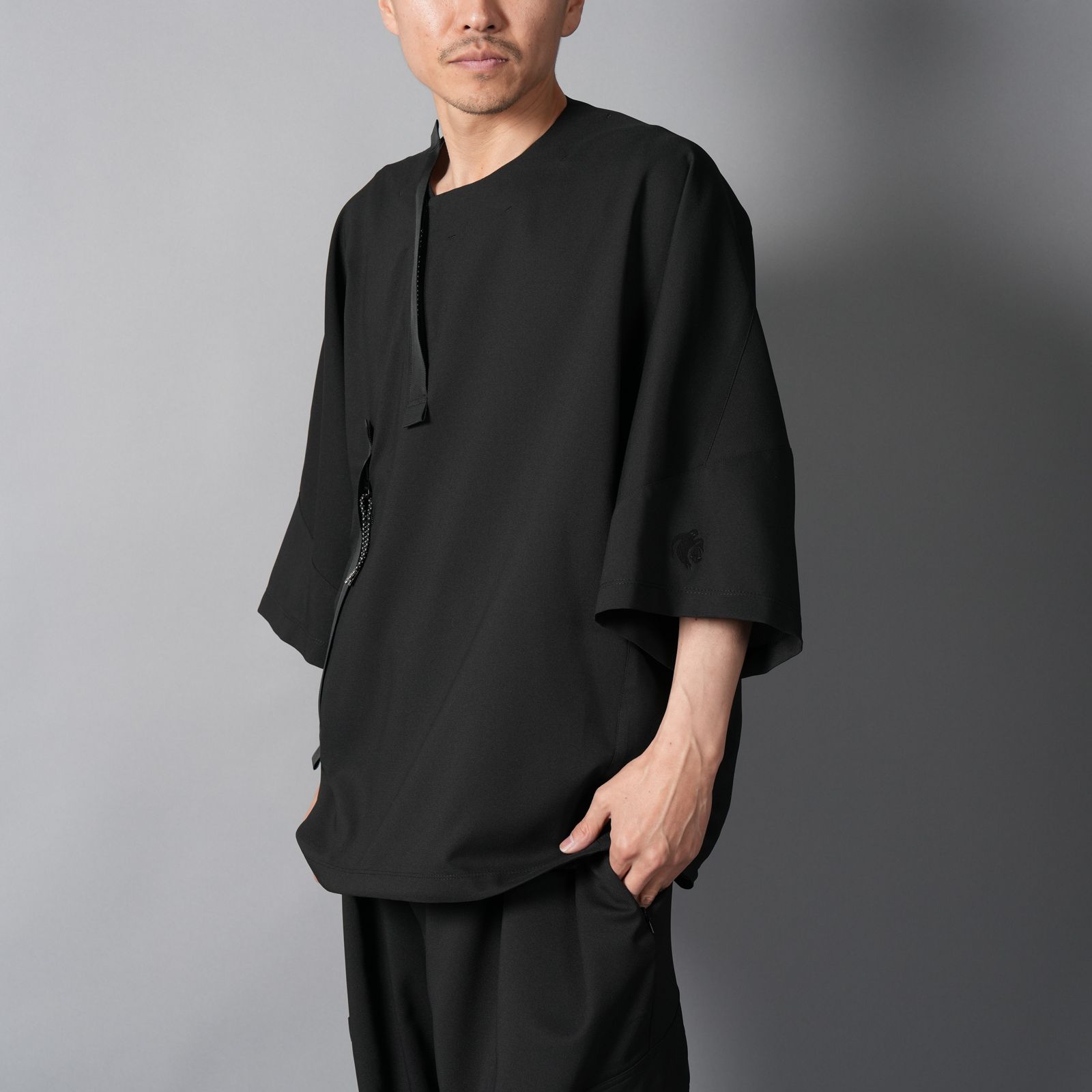 【GHOST】WOVEN WATER-REPELLENT NINJA T-SHIRTS / ニンジャTシャツ(ブラック)