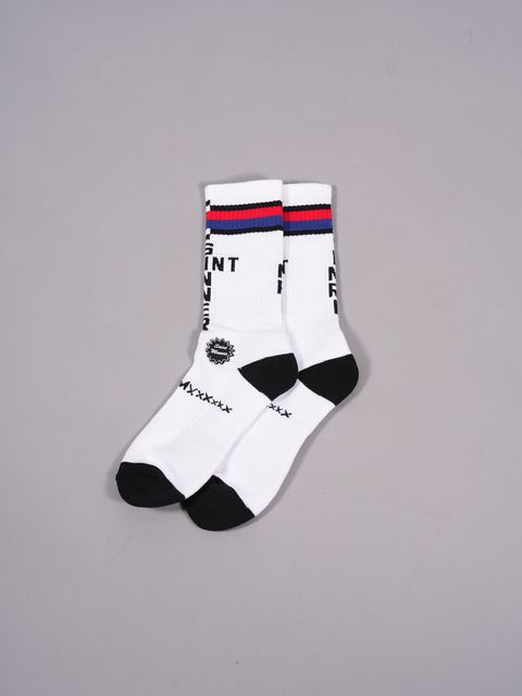 【ラスト1点】 SM-S23-0000-131 / SOCKS / KOREA / WHITE / ソックス (ホワイト) SM-S23-0000-131 ©SAINT M××××××