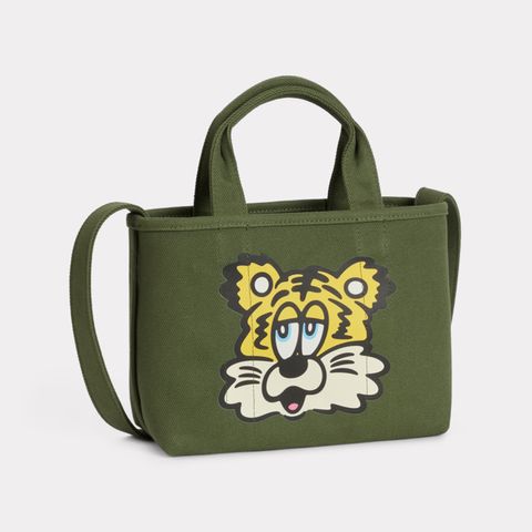 【限定】'KENZO VERDY MARKET' KENZO Utility スモール トートバッグ リバーシブル (カーキ) FF58SA910F35 KENZO