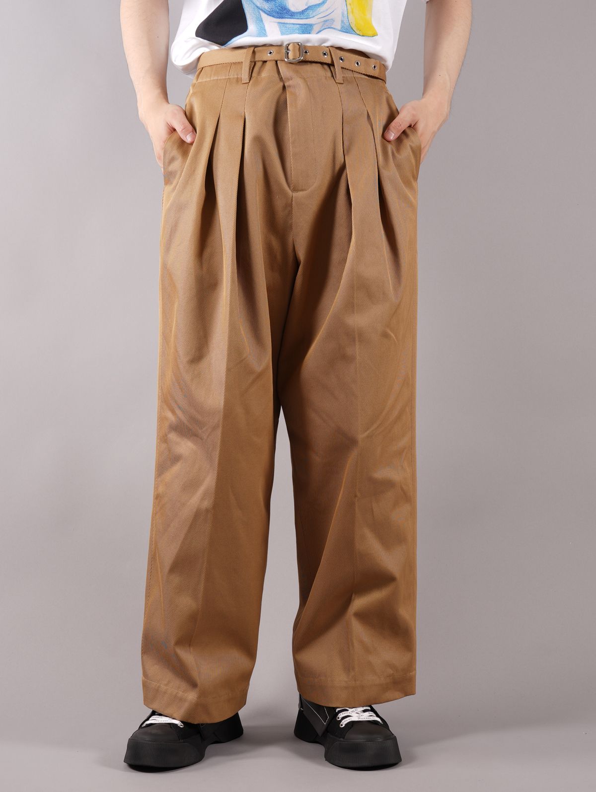 JW ANDERSON - FRONT PLEAT WIDE LEG TROUSERS / フロント プリーツ