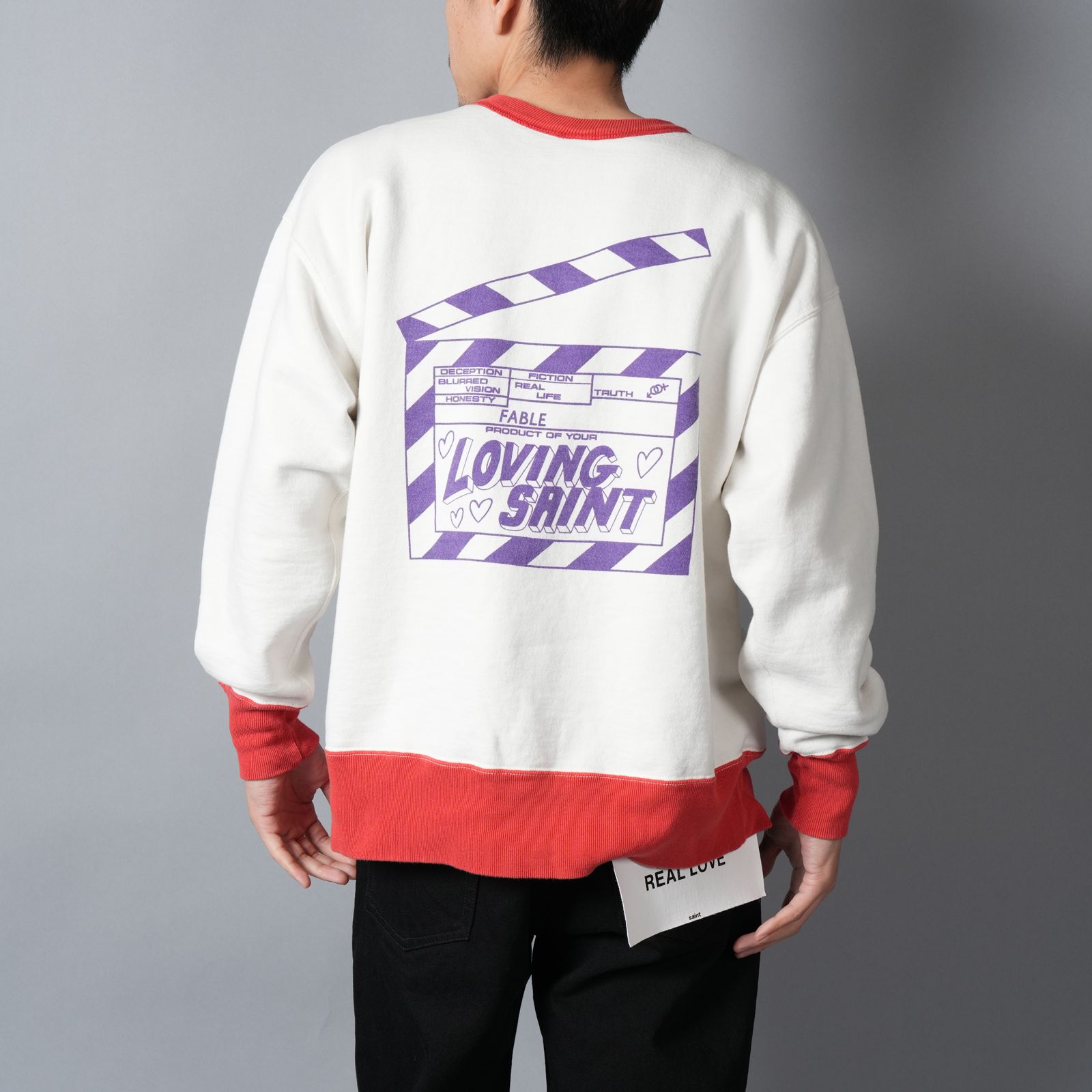 【残りわずか】SM-MK8-0000-055 / CRW NECK SWT / I LOVE SAINT / WHT / スウェット・トレーナー (ホワイト)