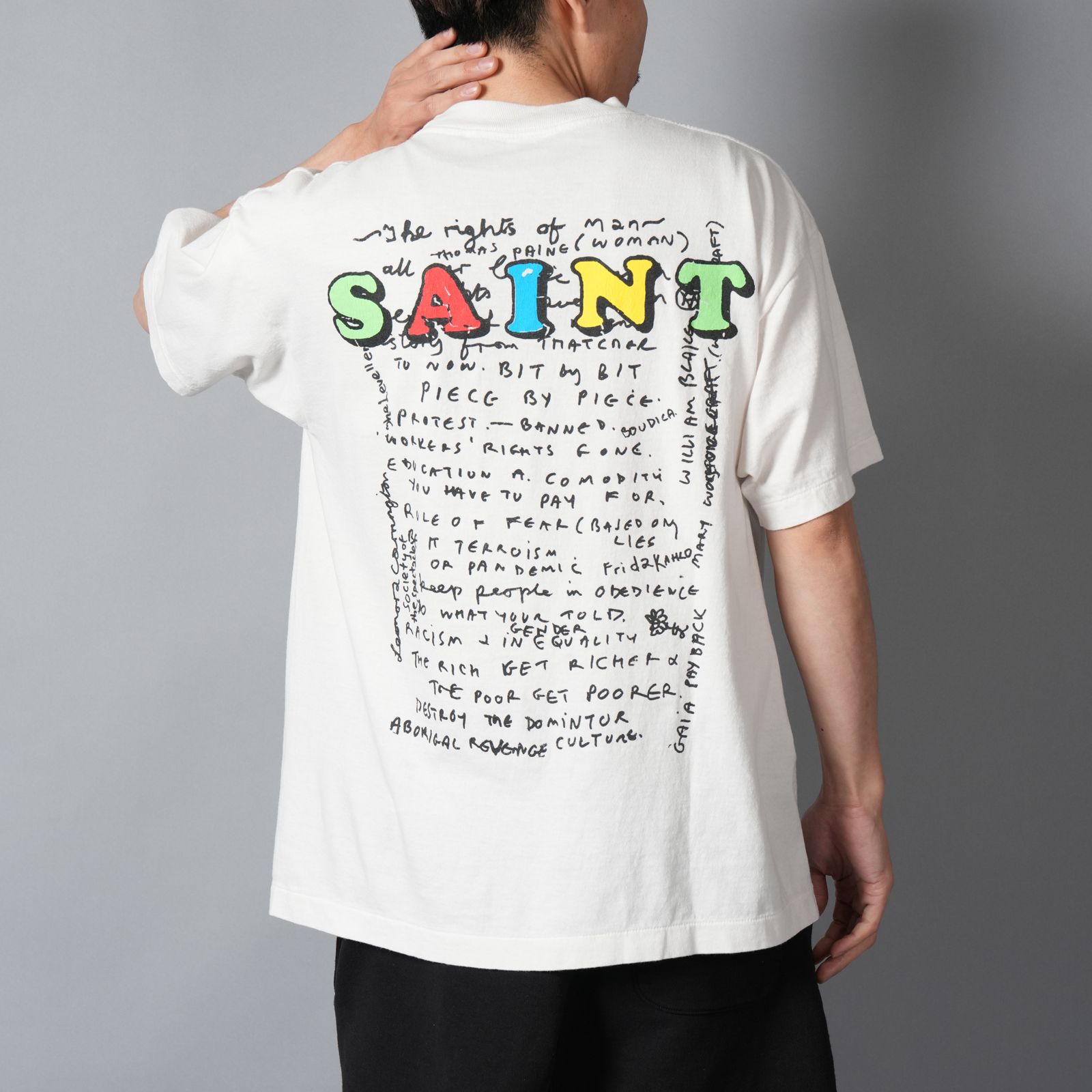 【残りわずか】【コラボ】SM-MK8-0000-C02 / JR_SS T-SHIRT / MASK / WHITE / Tシャツ (ホワイト)