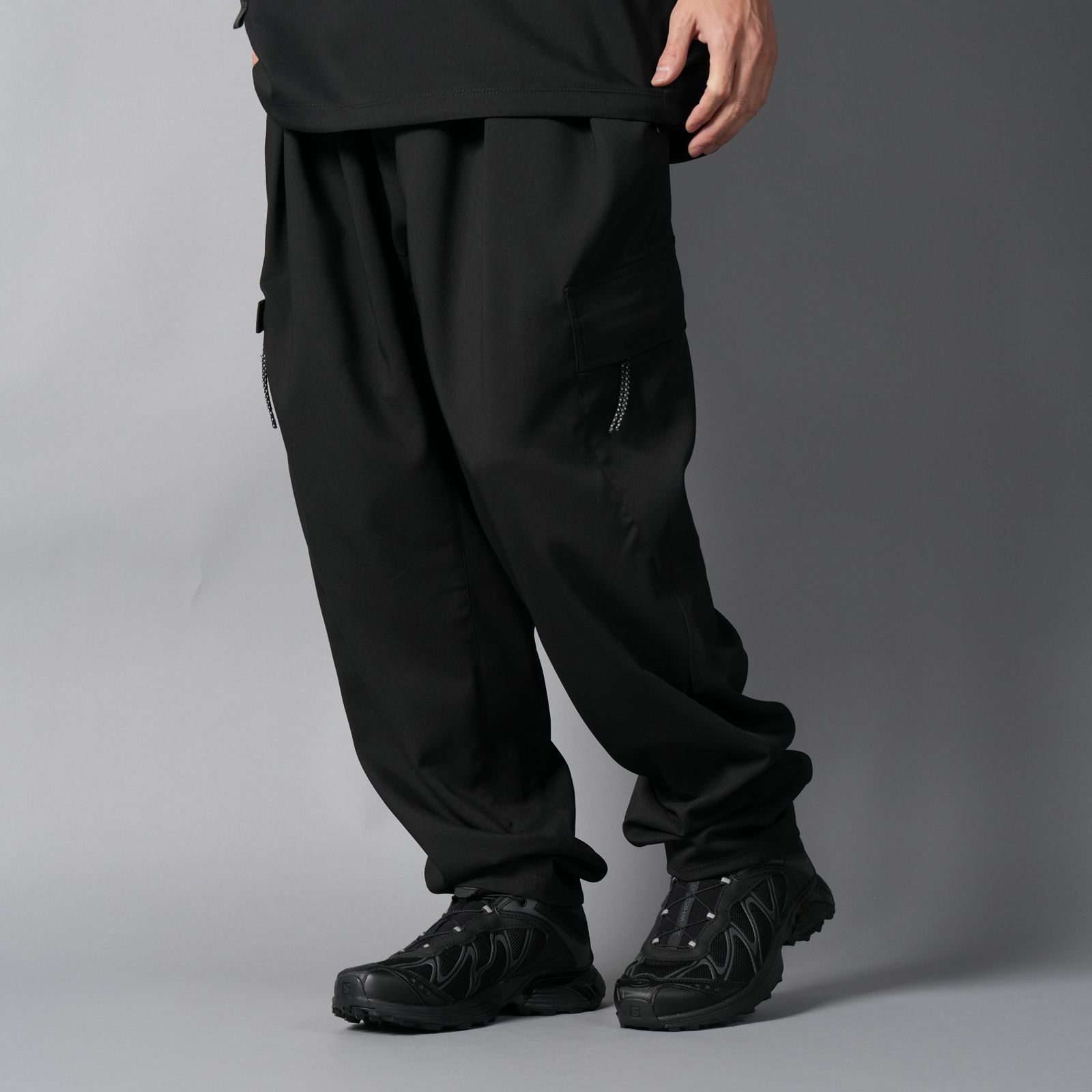 【GHOST】WOVEN WATER-REPELLENT TWO TUCK NINJA PANTS / ニンジャパンツ(ブラック)