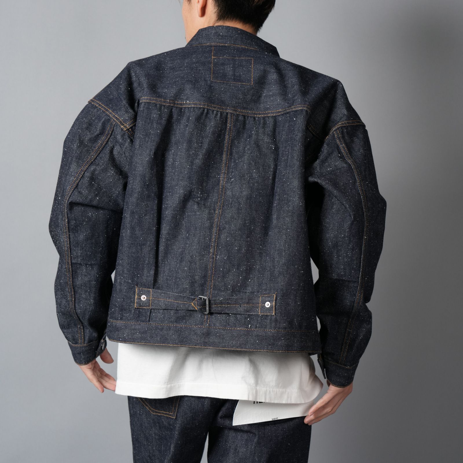 【残りわずか】【コラボ】SM-MK8-0000-C45 / BBJ_DENIM JACKET / REGID / BLUE / ベルベルジン デニムジャケット (リジッド)(ブルー)