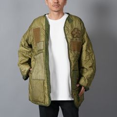 NO:3 / Rebuild U.S.ARMY M-65 Fishtail Parka Quilting Liner  / フィッシュテール パーカー キルティングライナー [古着リメイク](カーキ)