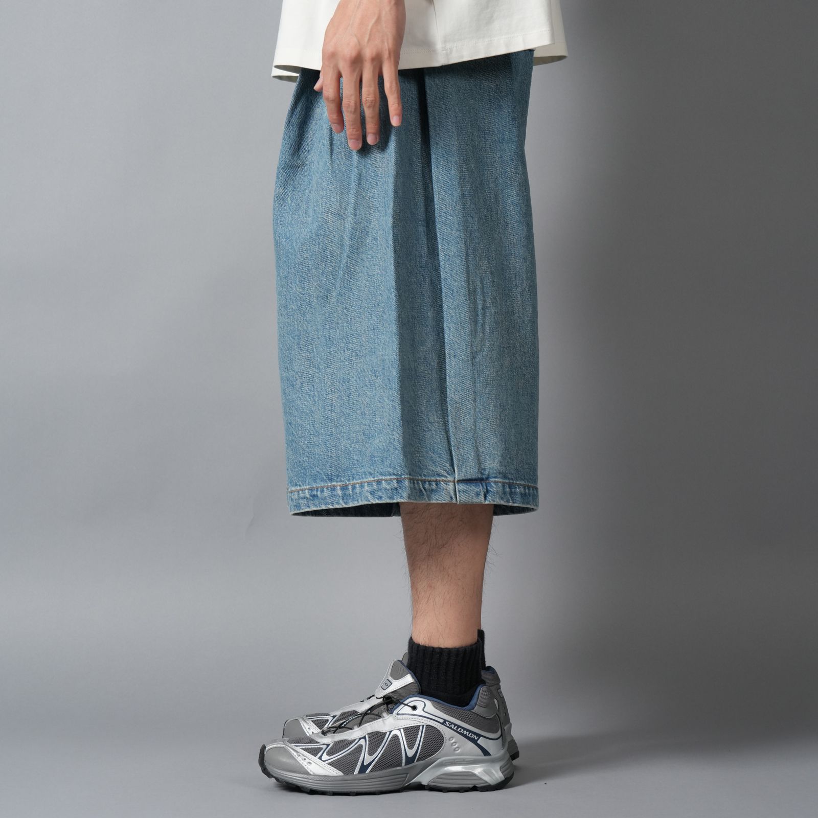 DENIM 410 BERMUDA JORTS / デニムショーツ (ヴィンテージタイブルーウォッシュ)