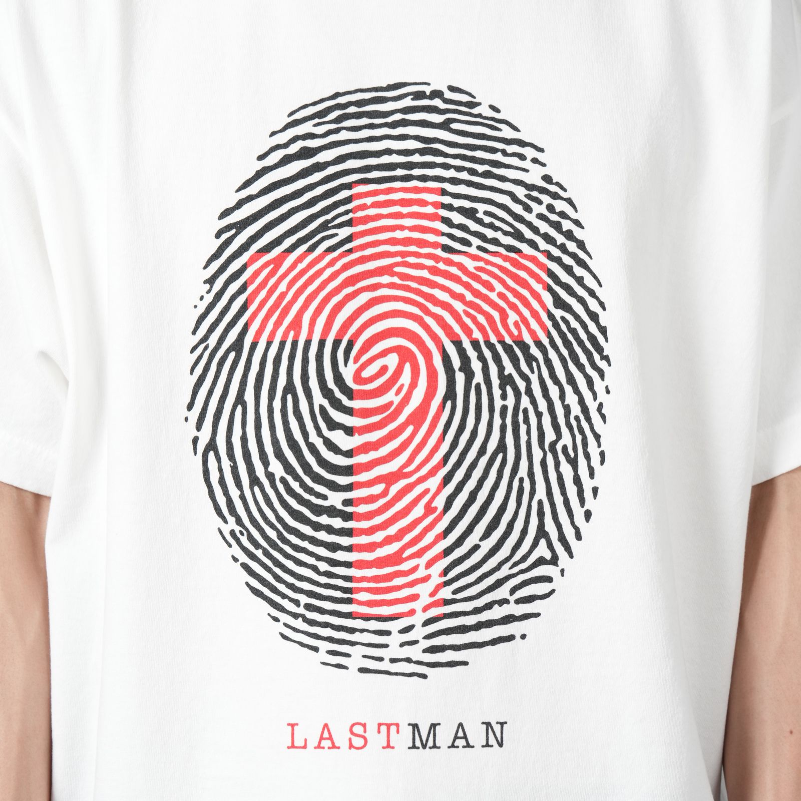 【ラスト1点】[8月10日(土)10時発売!!] PRINTED TEE SHIRTS "FINGER PRINT" / Tシャツ (ホワイト)