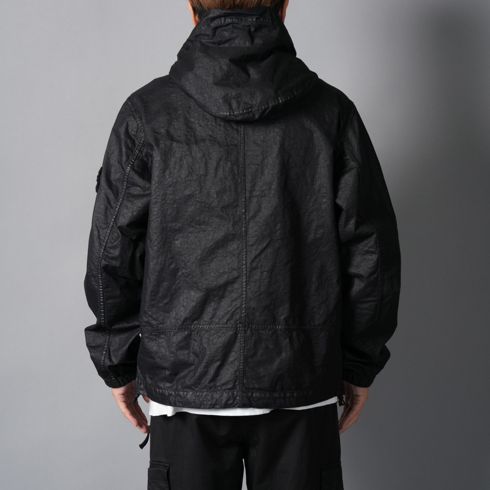 4100053 ORGANIC-LOOK NYLON PANAMA-TC / オーガニック ナイロンパナマ ジャケット 【ガーメントダイ】(ブラック)