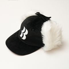 BB Logo Flight Cap / ロゴ フライトキャップ (ブラック/ホワイト)