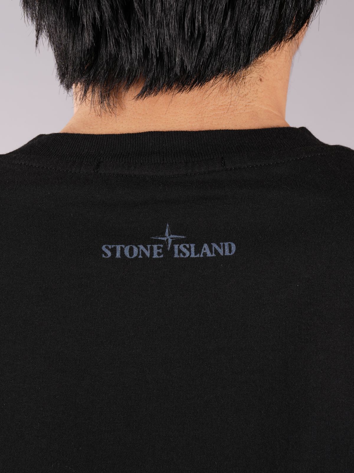 COTTON JERSEY 30/1 'INK ONE’ PRINT_ GARMENT DYED / プリント Tシャツ (コットンジャージー) / ブラック / ガーメントダイ