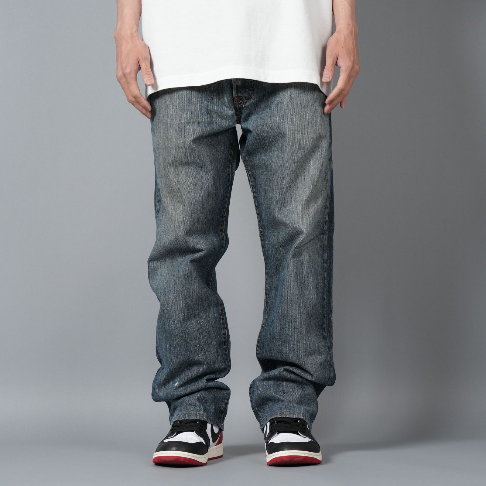 【ラスト1点】BASICKS x Vintage Levi's Heart Pocket Denim / ハートポケットデニム [34インチ] (ブルー)