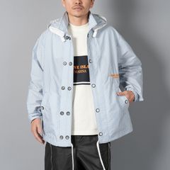 【ラスト1点】4100060 POLY/NYLON TELA_STONE ISLAND MARINA  / ナイロンジャケット  (ブルー/ホワイト)