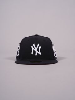 【ラスト1点】NAVY BLUE NY YANKEE FITTED / 59FIFTY /  ベースボールキャップ 【カスタム】  (ネイビー/レッド)