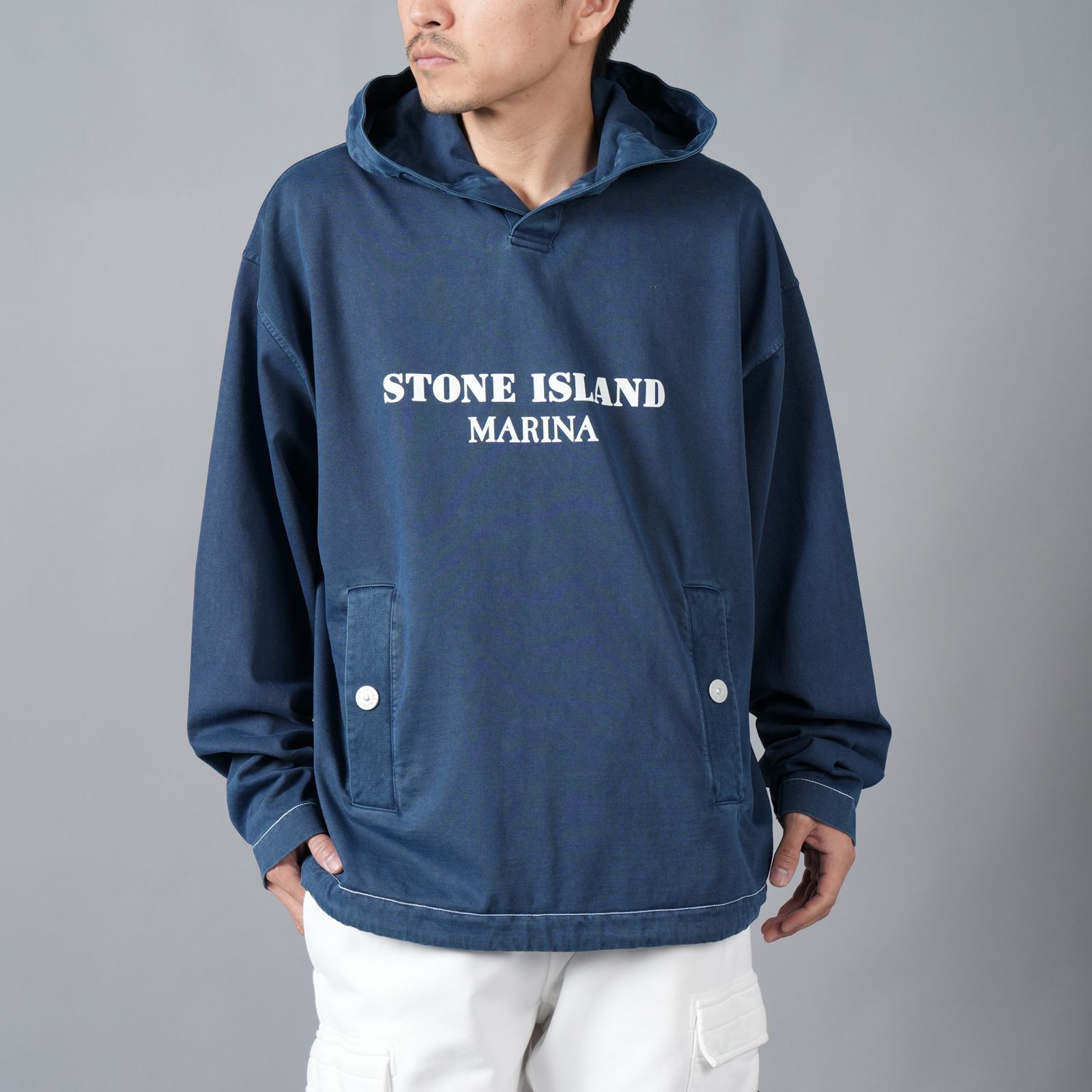 超特価SALE開催！】 stone island marina フーデッドシャツパーカー 