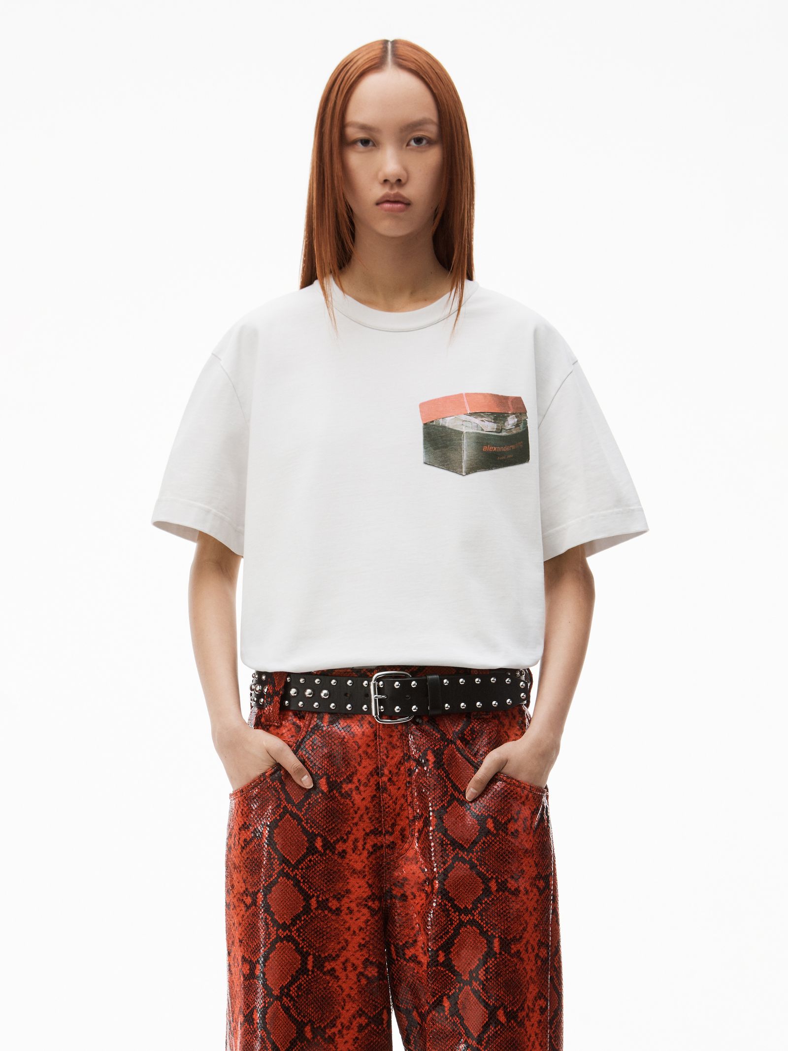 【ラスト1点】 SHORT SLEEVE TEE WITH SHOEBOX / Tシャツ 【ユニセックス】(ガンスモーク)