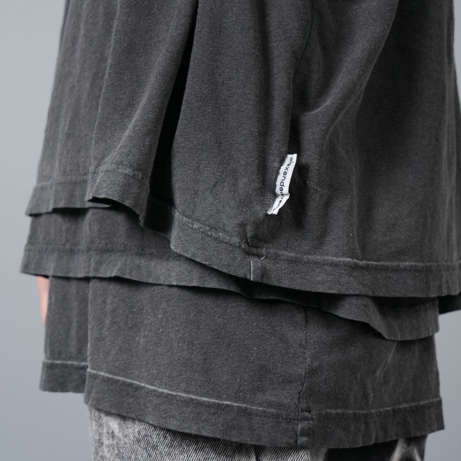 alexander wang - OVERSIZED UNISEX TRIPLE LAYER TEE