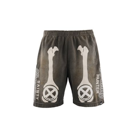 【コラボ】SM-MK8-0000-C33 / BH_CUT SEW SHORTS / BONE / スウェットショーツ(ブラック)