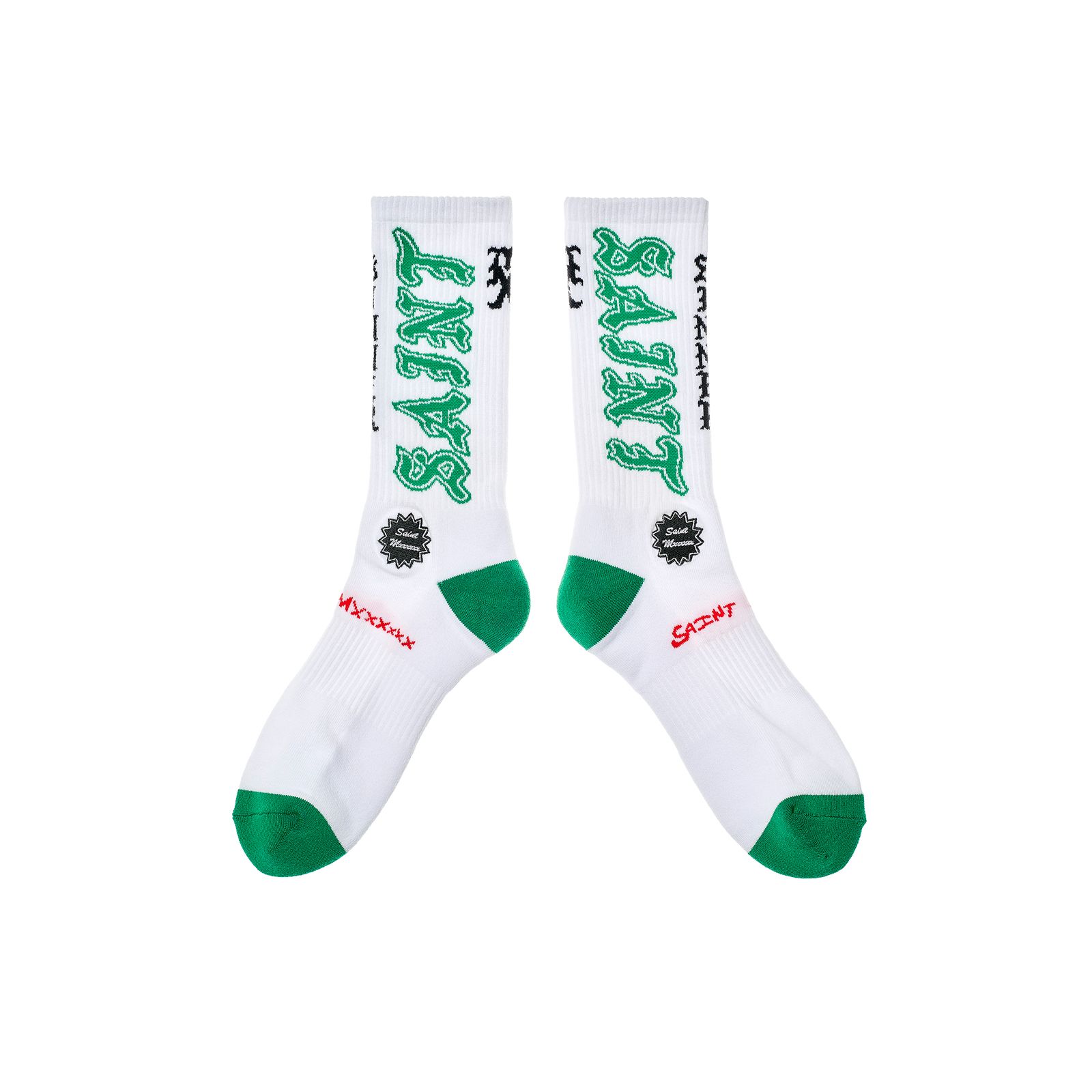 SM-MK8-0000-108 / SOCKS / SAINT/ WHITE+GREEN / ソックス  (ホワイト/グリーン)